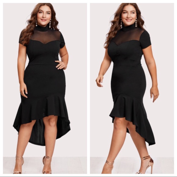 Dresses & Skirts - Asymmetrical Fit and Flare Ruffle Dress
